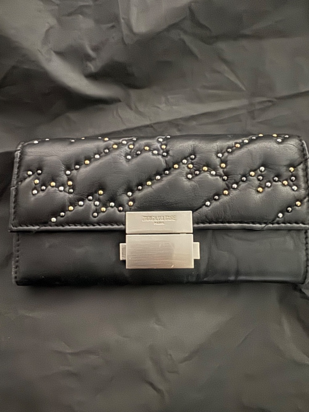 Authentic Zadig and Voltaire black Wallet in leather